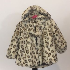 Faux Fur Animal Print Jacket by Widgeon - Size 2